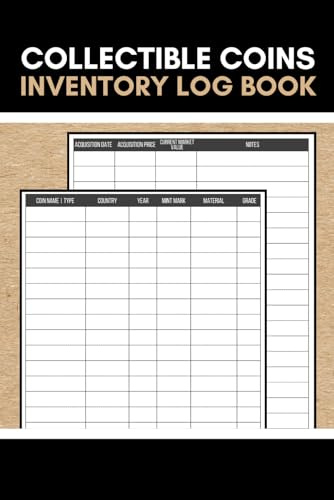 Collectible Coins Inventory Log Book