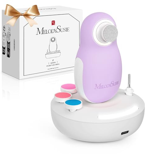 MelodySusie Lime à Ongles Électrique pour Bébé, Coupe Ongles Bébé Rechargeable avec Support de Charge Magnétique et Veilleuse, Faible Bruit Ponceuse pour Ongles pour Nouveau-Nés & Enfants