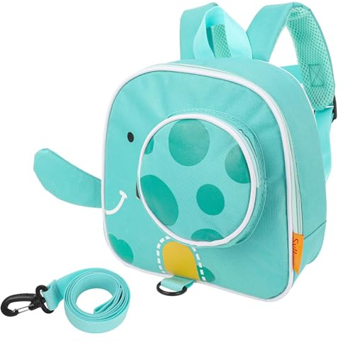 Tether Travel Toddler Safety Backpack, Harness Backpack with Reins,Toddler Backpack with Reins and Harness 1-5 Years (Green, Elephant)