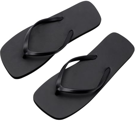 BBXWANG Unisex Flip Flops for Women Men Square Rubber Slip-Resistan Flip Flops Sandals for Shower Beach Pools
