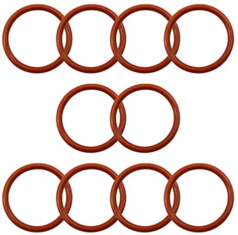 Othmro O-Ringe, 53 mm x 2,4 mm, rote Silikon-Dichtungen, Unterlegscheiben, Tüllen, 10 Stück
