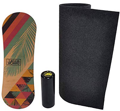 Trickboard Summer Balance Board Set: Board + Roller + Carpet + Sticker Free - Balance Training Skateboard Surfboard Snowboard Wakeboard