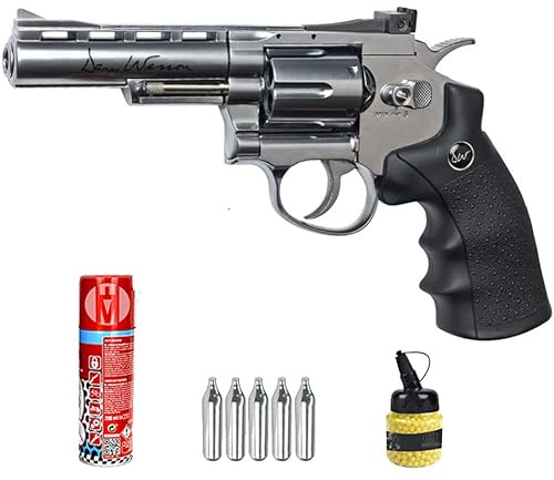 Revolver Dan Wesson 4” ! Pistola Airsoft Sistema: CO2 semiautomatica + olio e accessori. (Potenza: 0,9 joule)