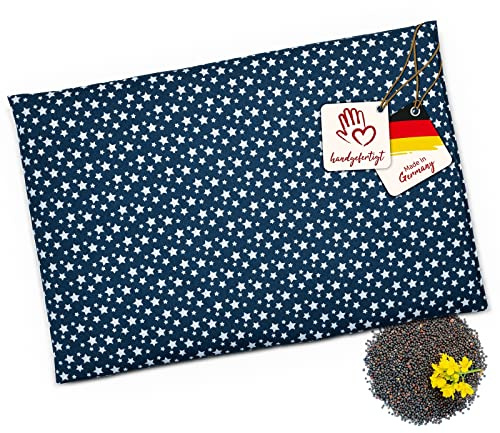 Navango® Cuscino Cervicale Riscaldante in Microonde o Forno | Cuscino Termico Dolori Collo, Schiena, Fascia Lombare | Riempimento Semi di Colza, Fatto a Mano | ca.30x20cm, Cotone OEKO-Tex