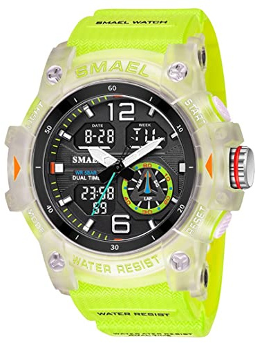 aswan watch Orologio Digitale Sportivo Uomo, Cronometro, Sveglia e LED