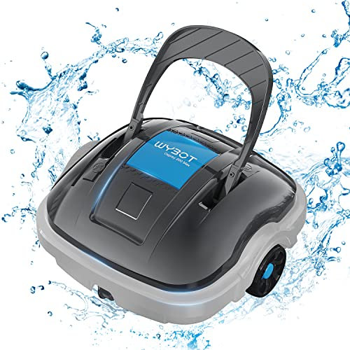 Robot Piscina Fuori Terra per Piscina da 80m², Robottino Pulitore con Batteria Autonomia 100 Min, Robot Piscina Pulitore Senza Fili con Doppia Motricità | Doppia Filtrazione e Parcheggio Autonomo