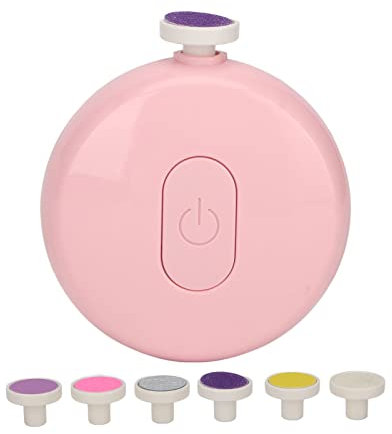 Elektrischer Baby-Nagelschneider, Sicherer Baby-Nagelknipser, Baby-Nagelfeilen-Set, Maniküre-Set, Geräuscharmer, Sicherer Nagelknipser für Neugeborene, Kleinkinder, 6 Ersatzköpfe, Unverzichtbar für Di