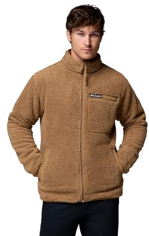 Columbia Fermeture à glissière intégrale Rugged Ridge High Pile, couche extérieure en polypolaire, matériau écologique, poche poitrine, poches pratiques, bordure de col flexible - Hommes