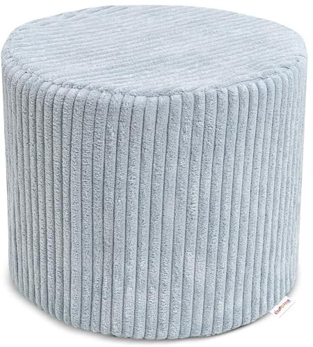 Linodino® Knuffelpouf – Spielsofa Add-on I Spieltisch & Kinderhocker & Baustein in einem I Modul-Erweiterung für kreative Spielwelten im Kinderzimmer I Einhornblau