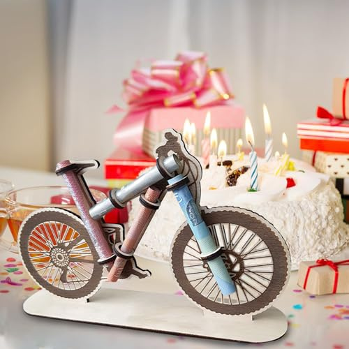 Mincloss Geldgeschenk Fahrrad Geburtstag Geldgeschenk Holz, Kreative Fahrrad Deko Geschenke Geburtstag Geld Geschenke für Radfahrer Freunde Friends Familie