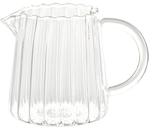 NEBE Bricco Latte Latte brocca di Vetro Resistente al Calore Latte Lanciatore Latte brocca Ultra-Sottile Mini brocca for Uso Domestico Salsiera