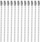 100 Pcs Keychain Chain, 3.9 Inch Long Ball Chain for Hanging Decoration, Dog Tag Chains with Connectors, Beaded Keychain for DIY Crafts(Silver)