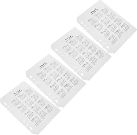 CIYODO 4pcs Frosted Plastic Partition Board Transparent Planner Dividers Monthly Planner Refills 2026 Calendar Folder Refills A5 Inserts Binder Tabs Dividers Clear Binder