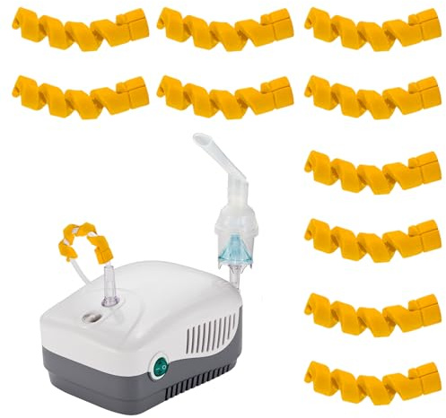 Paquete De 10 Enderezador De Engarce Para Soporte De Tubo De Oxígeno, Soporte Para Tanque De OxíGeno, Manguera De Oxígeno, Cánula Nasal, Accesorios Tubo OxíGeno Cánula Nasal Protector (Amarillo)