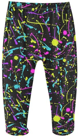 JHKKU Neon Splash Baby Boys Footed Pants Cotton Infant Tights Casual Bottoms Crawling Pants 12M
