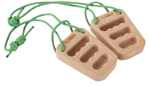 Hangboard Rock Climbing – Set di 2 tastiere in legno resistente, impugnatura con struttura robusta, accessorio per atleti scalatori, allenamento a casa, allenamento indoor, resistenza