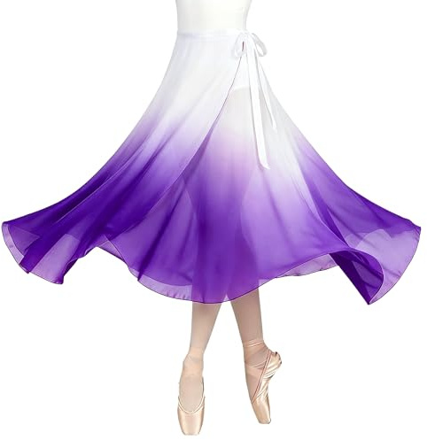 Baisdan Donne Lunghezza Chiffon Gonna Danza Classica Tango Moderno Sala da Ballo Gonna in Tulle