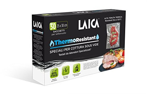 Laica TR1000 Sacchetti Sottovuoto per Cottura Sous Vide e Conservazione Alimenti, Plastica