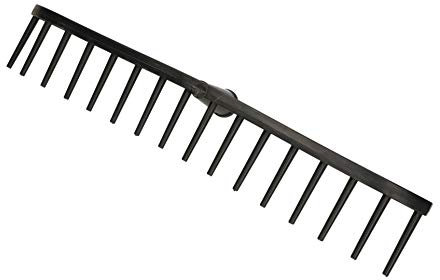 KOTARBAU® Rastrillo de plástico Resistente, 550 mm, Rastrillo para Barrer Hojas, Rastrillo Recto, Rastrillo de jardín, Sin Mango, Rastrillo Cabezal, Rastrillo para césped con Dientes Rectos, Ancho