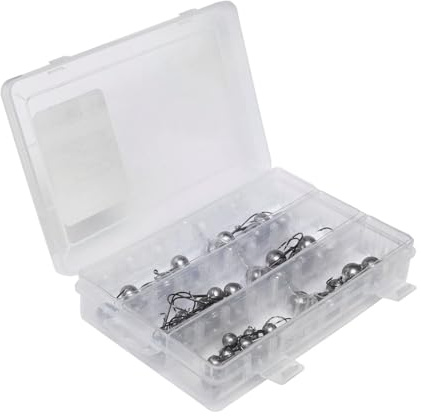 Berkley Fusion19 Jighead Round Pack Varied, Fishing Hook, Jigheads, Bulk Jig Head Collection in Tackle Box, Mixed Sizes for Shads, Paddle Tails, Predator Fishing, Perch, Zander, Pike, Unisex, assorted