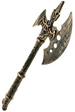 Chaks - Hache Viking 15X43.5CM Or - Accessoire de déguisement - Cosplay pour Halloween - Thême(s) :