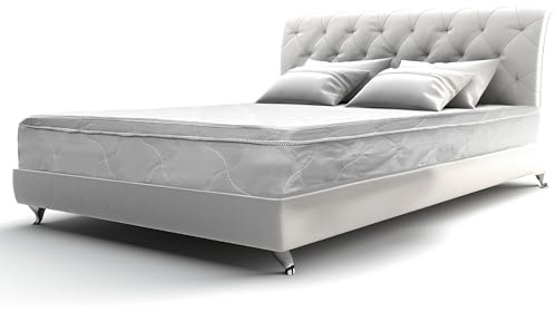 King Mattress 10 Inches 76X80 White – Medium Firm Hybrid for Bed –King Size Mattress Bonnell Springs Tight Euro Top High Density & Cool Comfort Foam – Rolled in a Box