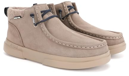 WALK IN PITAS | GARDA | Botas Mujer Casual | Botín Serraje | Bota Urbana de Caña Baja | Botas de Vestir | Botines Bajos Planos | Botín de Invierno | Calzado de PITAS | Taupe 39