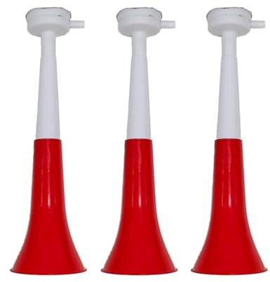 Pandiui23 Trompetas Vuvuzela Dos cuerpos. Accesorio para fútbol y Celebraciones Deportivas. Bocina de Aire ruidosa para la animación Ideal para Transportar (Polonia, 3 Productos)