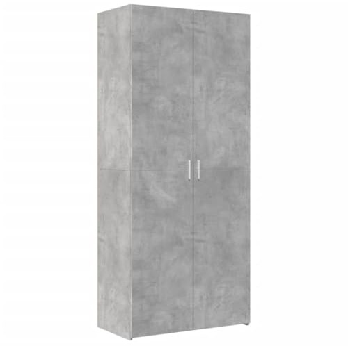 vidaXL Credenza Grigio Cemento 80x42,5x185 cm in Legno Ingegnerizzato, credenza Alta, Mobile Contenitore, Mobile Alto, Mobile, credenza Laterale