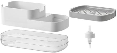 DRESSOOS Distributeur De En Plastique Abs Incassable Pompe Pour Liquide Vaisselle Type Presse Boîte À Moussante Support De Vaisselle Récipient De Cuisine Boîte À Anti-