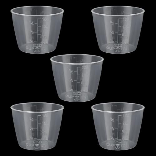 Lot de 5 Tasse à Mesurer Riz, 160 ml Verre Doseur Cuisine, Doseur pour Cuiseur à Riz, Verre Doseur en Plastique Transparentes, pour la Cuisine Les Ingrédients Secs et Liquides pour Mesurer