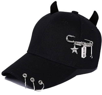 SUMMITDRAGON Chapeau de Baseball Voyage Adulte Diable avec Corne Ajustement Extérieur Taille Randonnée Cyclisme Chapeau de Soleil Chaud