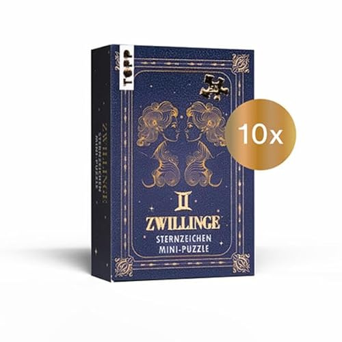 Refill Set: Zodiac Sign Mini Puzzle Gemini Pack of 10: 50 Pieces Mini Puzzle