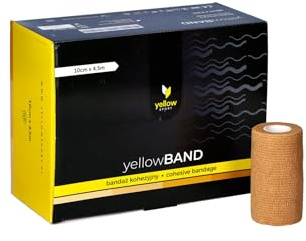Zarys yellowBAND – Bandage cohésif, 10 cm x 4,5 m, couleur Beige - Boite de 12 Pièces