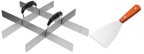 Alipis Cortador Marcador Porciones Pastel Acero Inoxidable con Asas Laterales Divisor Porciones Uniforme para Cheesecake Tiramisú Tarta y Pan con Pala Incluida para Repostería