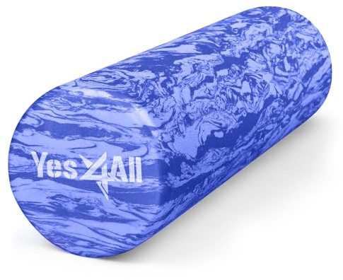 Yes4All Foam Roller - Ultra Lightweight Medium Density EVA Fitness Roller 45cm long for Back, Legs, Workouts, Trigger Point Exercise, Gym, Pilates and Yoga, N. Clematis Marbled