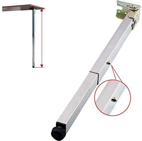 1 Stück Edelstahl DIY Möbelfüße Tischbeine,Klapp Teleskop Bar Schreibtischbeine,Push-Pull Lift Esstische Schrankbeine,Verstellbare Schutzbasis,mit Schrauben,Anpassbar(A51 - C85cm)