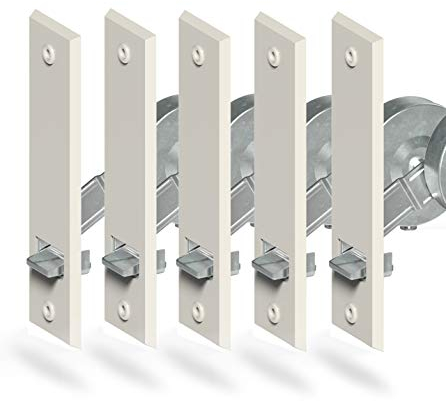 markiso® 5 Stück Rolladen Gurtwickler unterputz Farbe Grau, Rollladen Aufwickler Lochabstand 160mm für Maxigurte bis 23mm, Einlassgurtwickler inkl. 10 Abdeckungen