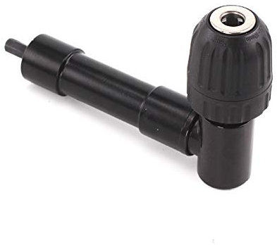 Queiting Right Angle Drill Adapter Attachment Cordless 0.8-10mm 90 Degree Drilling Extension Chuck Aluminum Shaft Electric Drill Extension Tool for Tight Corner Workspace