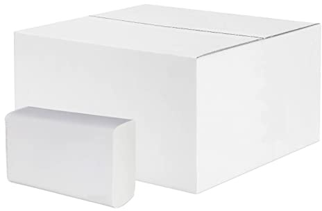 HERRMANN Interfold Papierhandtücher | 21 x 24 cm Hochweiß 2-lagig | 3000 Blatt | Falthandtücher geeignet für Handtuchspender in Toiletten, Büros, Praxen und Studios
