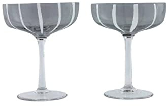 OYOY Living - Mizu Coupe Glass - Pack of 2 - Grey (L300549)