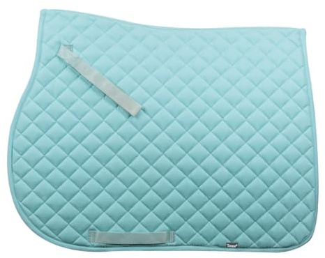 Tapis de selle de saut Tecno simple, doux et résistant, indispensable pour protéger le cheval des traumatismes et chocs excessifs, sobre et élégant (Pony, Turquoise)