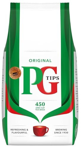 PG Tips One Cup Square Tea Bags (Pack of 450)