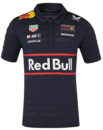 Polo à Manches Courtes F1 Oracle RB Racing Teamline pour Homme - Ciel Nocturne (FR/ES, Alpha/Lettres, 4TG, Taille Normale, Taille Normale, Bleu)