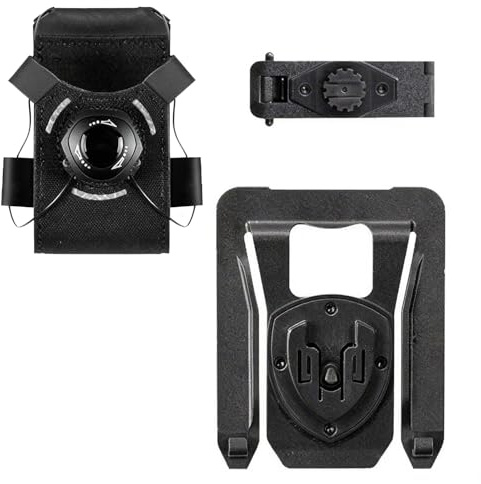 Universell Molle Bröstficka, Taktic Hållare för Two-Way Radio, Kroppskamera & Actionkamera, Hållbar Nylon Sele för Utomhus Live Stream Tjänst Airsoft(Black,MOLLE)