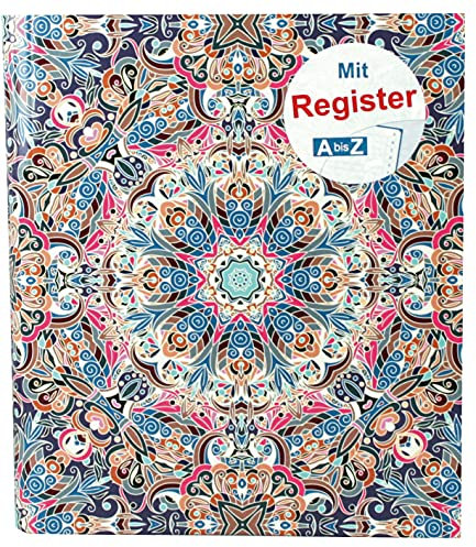 RNKVERLAG 46702 - Ringbuch, für DIN A5, mit Register A-Z, Orient, 1 Stück