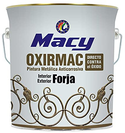 Macy Esmalte Antioxidante Oxirmac Efecto Forja para Interior y Exterior. 750 Mililitros. Color Gris Plata