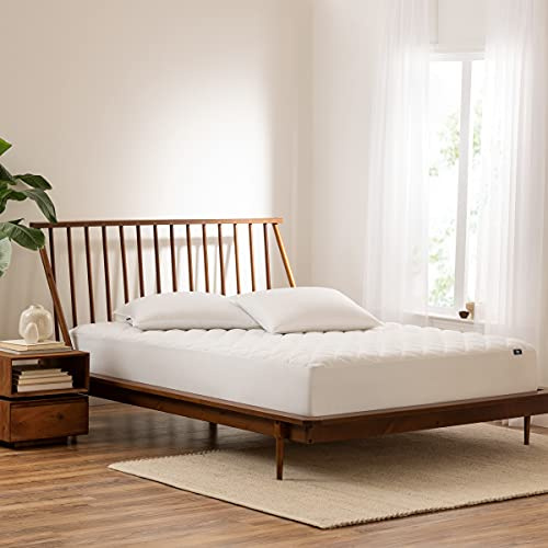 SERTA Power Clean Triple Action Quilted Soft Waterproof Mattress Pad Protector, Moisture Wicking Protection with 15 Deep Pocket, Queen, White