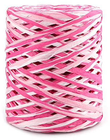 G2PLUS Cuerda de Rafia Natural, Cinta de Papel de 6 Capas, 160M, para Envolver Regalos y Decoración de Arte de Bricolaje