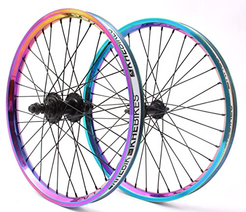 KHE OIL SLICK Jeu de roues de BMX, jante en aluminium, MVP 36H, 14 mm, pignon 9T et bande de jante